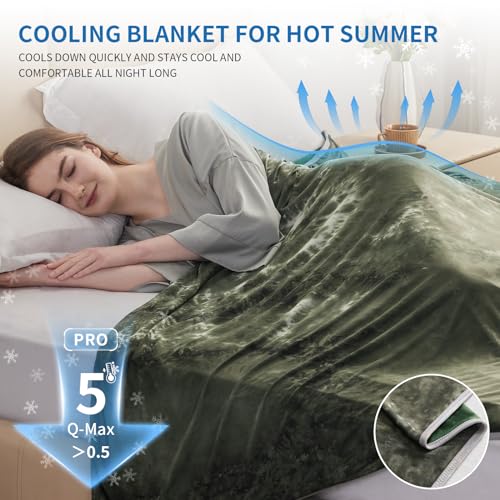 Image of Guohaoi Cooling Blanket for Hot Sleepers and Night Sweats 50 inchx70 inch Twin Size