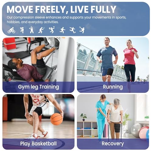 hamstring compression sleeve with 3 adjustable straps  thigh compression sleeve for men amp women pulled groin amp quad compression wrap tendinitis relief sports recovery l size leftright leg