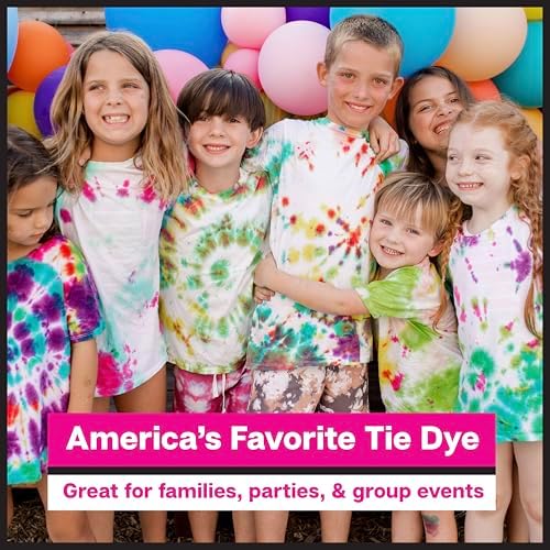 Tulip One-Step Tie Dye Kit, Large Group Activity, Gift, 14 Vibrant Colors, Permanent Fabric Dye, Easy Clean-up, 18 Prefilled Full-Size Bottles and Tools - View 5