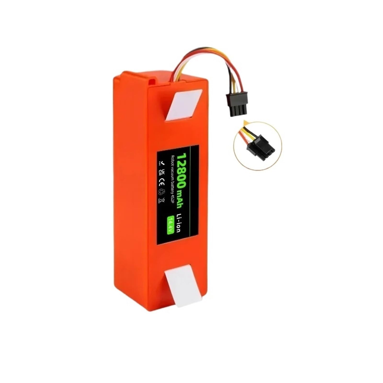 Batería Li-ion14.4V 5200mAh, Compatible con Xiaomi, Robot Vacuum-Mop 2 Pro MJSTS1 C101 MJSTP D099-4S2P S1-260-4S2P Compatible con 1S(1PCS 5200mAh)