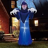 Joiedomi Halloween 8 FT Inflatable Spooky Warlock with Build-in LEDs Blow Up Inflatables for Halloween Party Indoor, Outdoor, Yard, Garden, Lawn Decorations
