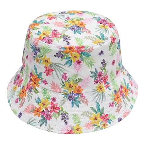 ZLYC Unisex Tropical Flowers Bucket Hat Cover