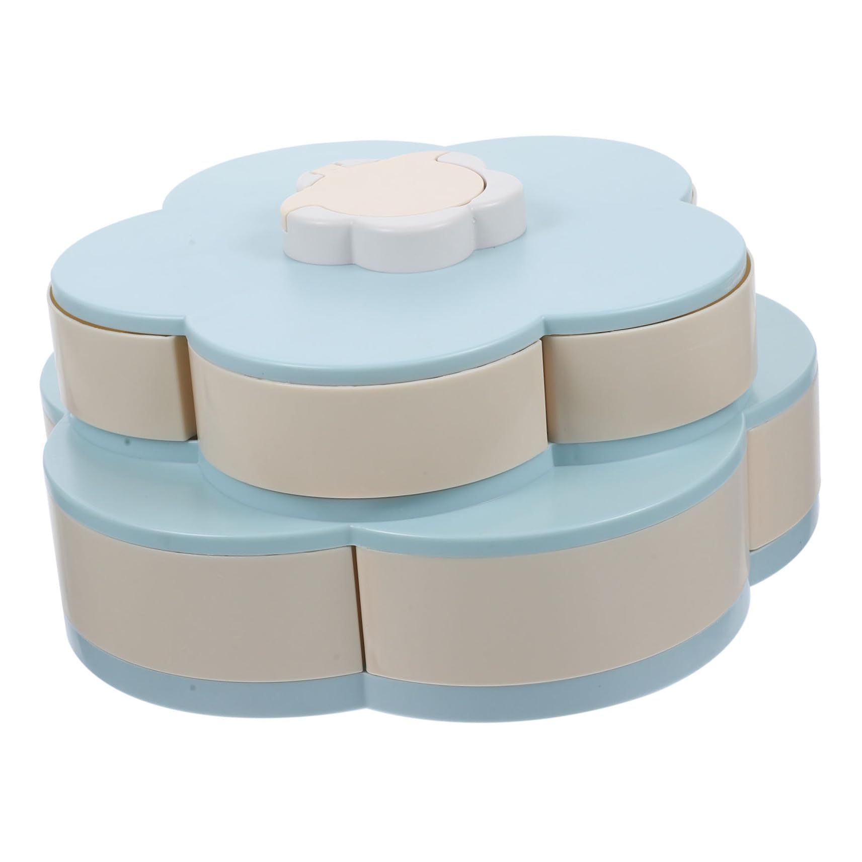 Ipetboom Contenitore Snack Rotanti con Supporto Smartphone Vassoio Caramelle Trasparente Antiscivolo per e Picnic Colore Casuale Colore Casuale