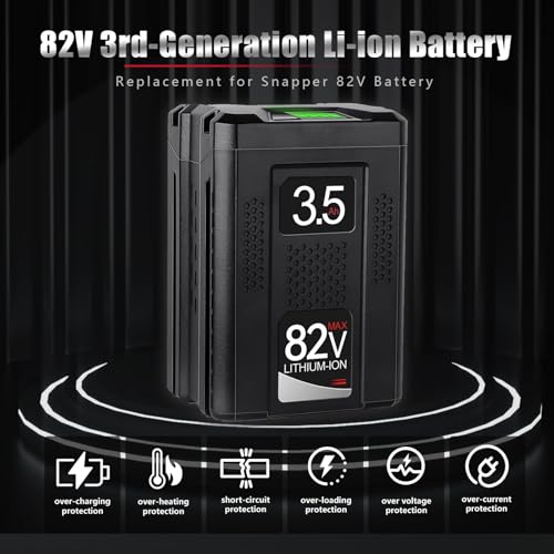 82V 3.5Ah Replacement for Briggs & Stratton Snapper XD 82V Max Battery BSB2AH82/BSB4AH82/BSB5AH82/1760266/1760265/1760966, Compatible with B&S Snapper 82 Volt Power Tools & Chargers BSRC82/1760263