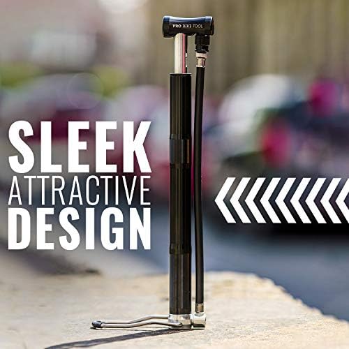 PRO BIKE TOOL Mini Floor Bicycle Pump Super Fast Tire Inflation