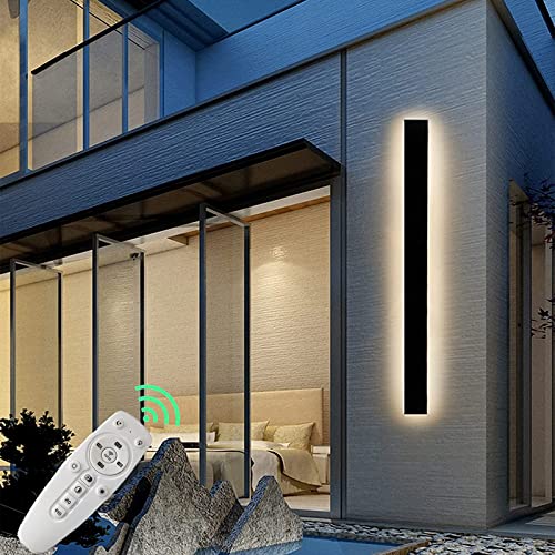 Applique murale extérieure LED en aluminium noir luminaire haut de gamme étanche et variable