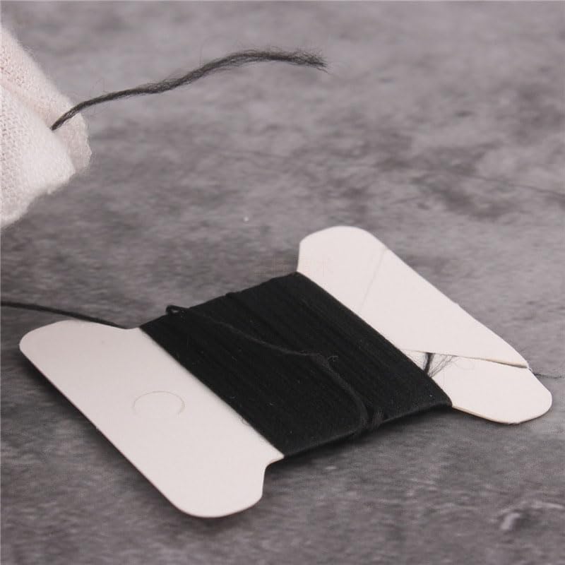 MOMOMAGE 5 piezas 16.4 ft longitud 0.001 in diámetro negro auto-bombeo micro elasticidad hilo invisible trucos de magia para magos primer plano