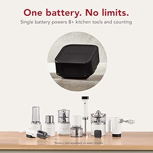 KitchenAid Go Cordless Hand Blender - battery included, KHBRV71, Porcelain White