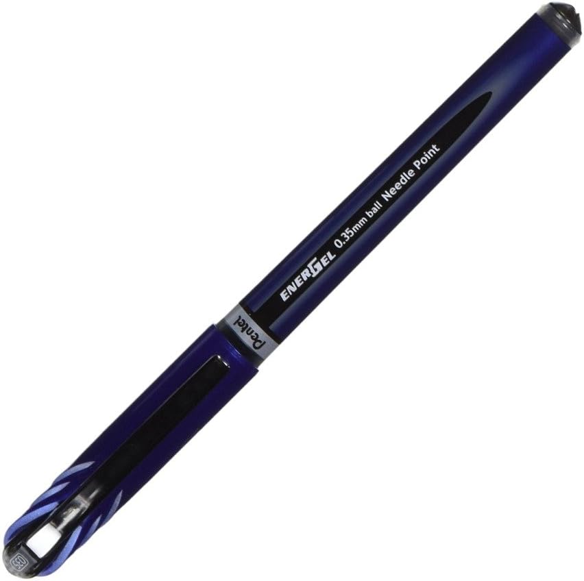 Pentel Energel Euro Ballpoint Pen, 0.35mm Needle Tip, Blue Ink (BLN23-C)