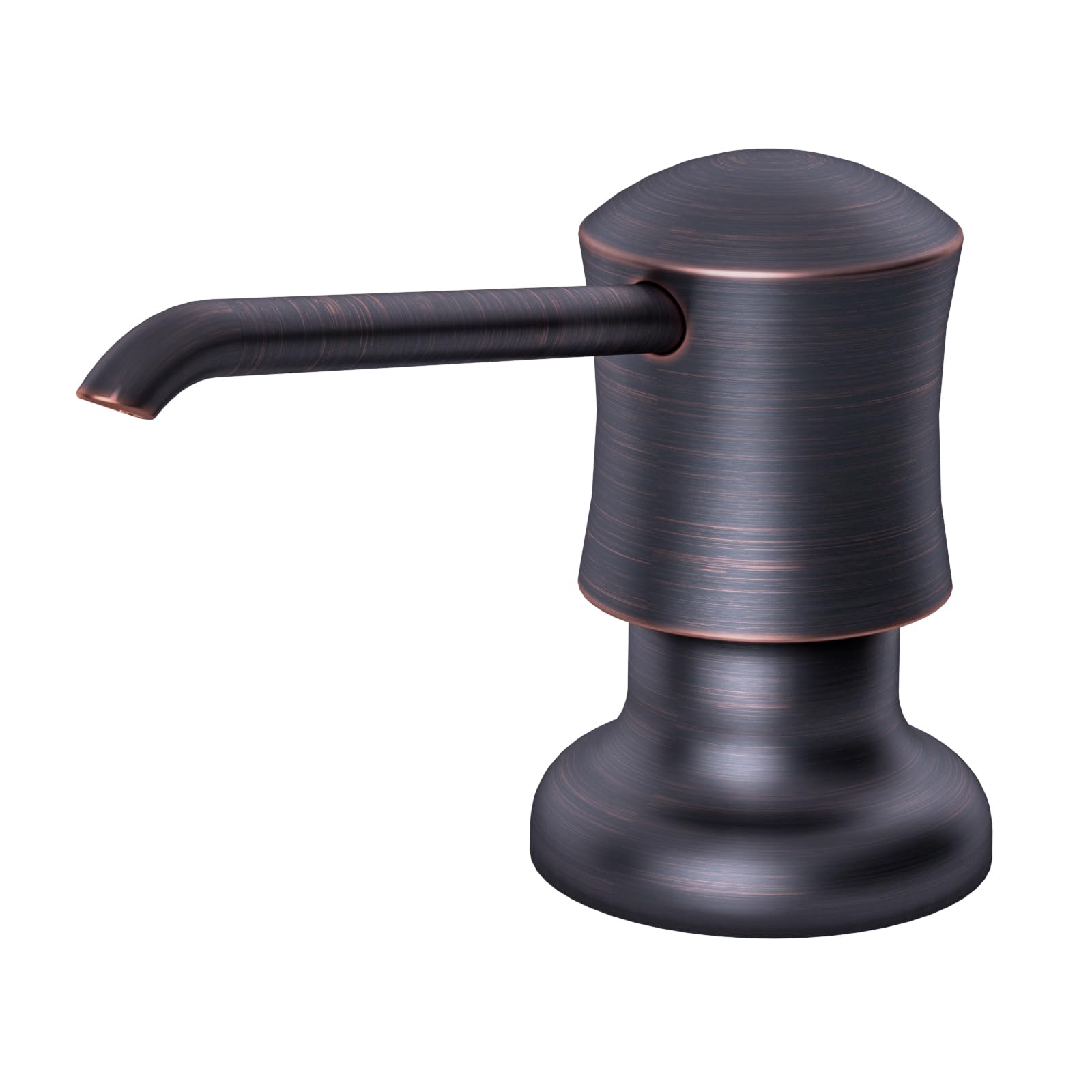 SAMODRA Dish Soap Dispenser for Kitchen Sink Lotion Dispenser 17 OZ Bottle Built in Design Refill from the Top (Oil Rubbed Bronze)