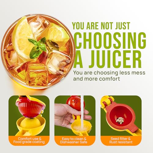 image for Zulay Kitchen Zulay Metal 2-In-1 Lemon Squeezer Manual - Sturdy, Max E