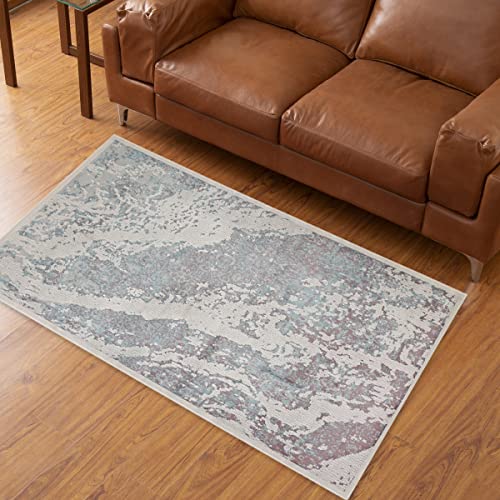 Image of Home Centre Paradise Berlino Marble Grey Textured Carpet - 150x210cm