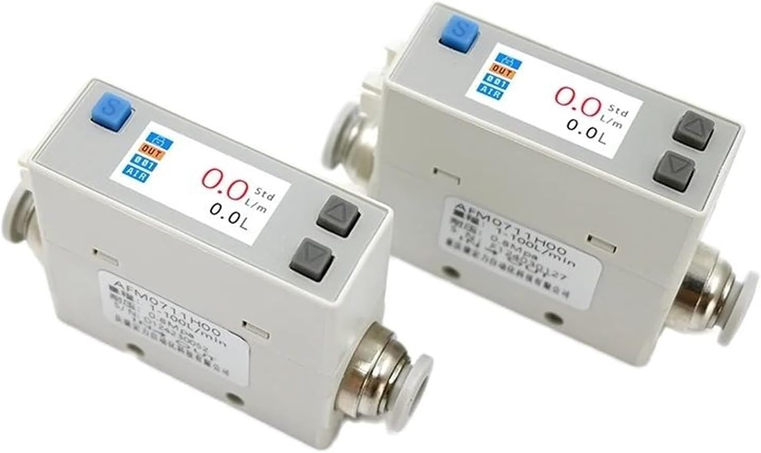 AFM0725 Micro Digital Gas Mass Flow Meter AFM0750 Wide Range Small Volume Air Oxygen Nitrogen(AFM0702-8mm)