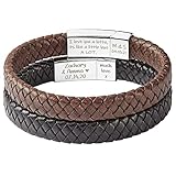RUGGEDGIFTS Secret Message Bracelet, Hidden Message Bracelet, Personalized Cuff Bracelet, Engraved...