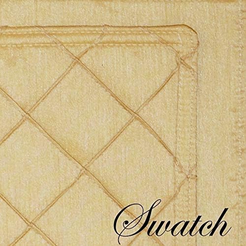 Miniatura 3 de Sweet Pea Linens Manteles individuales dorados en forma de cuña con diseño pintado, juego de seis Plus con cargador redondo central