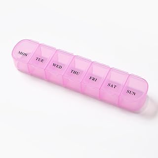 Pill Organizer Pink XL Extra Large Weekly and Daily Pill Cases for Pills/Vitamin/Fish Oil/Supplements (15CM-Pink-Y)