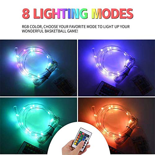 Led Hoop Light Basketball Rim - Adjustable Remote Basketball Rim Lights,16 Color Waterproof Super Bright Led Light,Suitable For Kids To Play Outdoors At Night, Training #TOP2