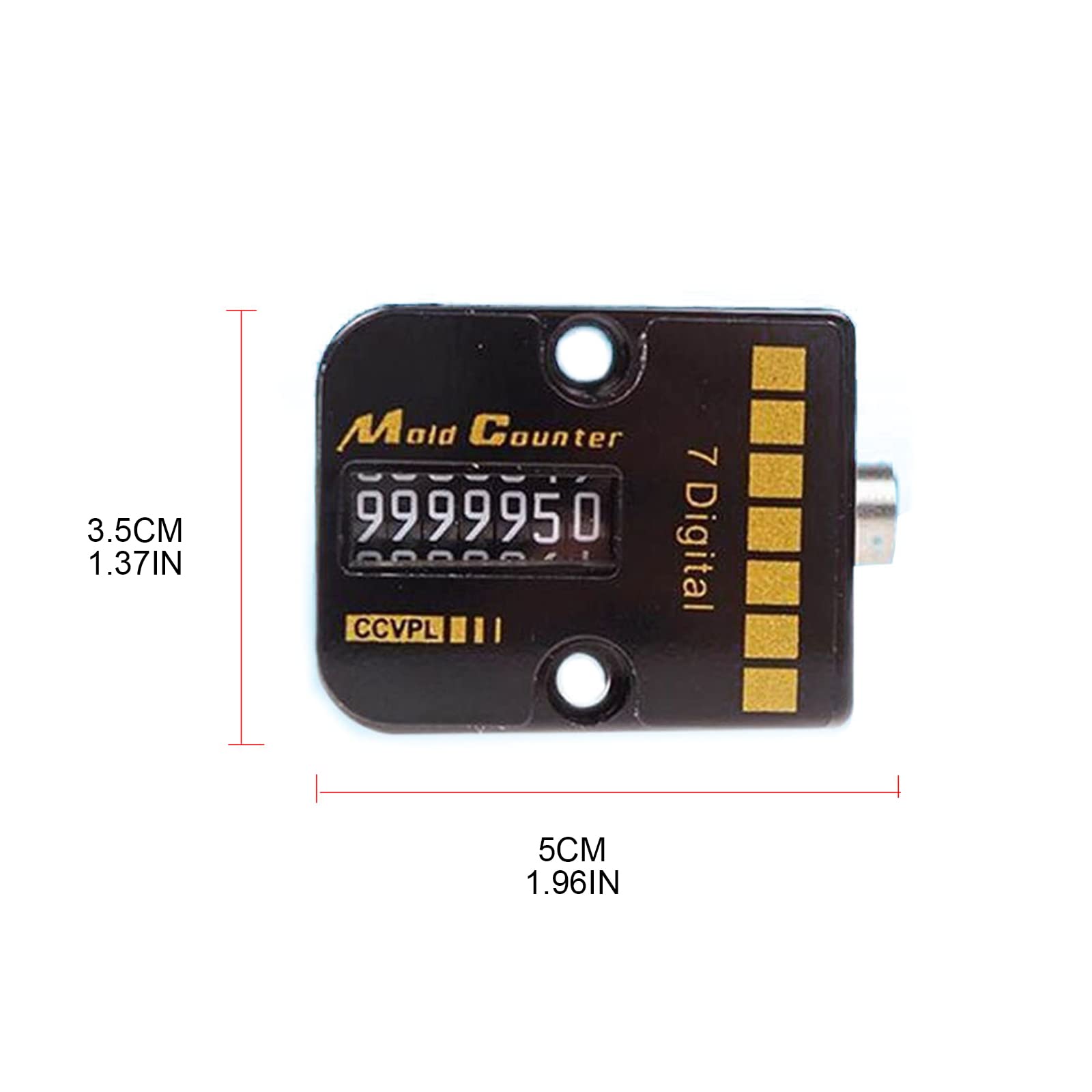 Zkbszn Industry Counter,Mechanical Counting 0-9999999 Automatic Square Memory Mold Counter Industry Counter Mechanical Counting Durablily