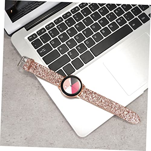 Correa de reloj Veemoon de cuero brillante para Galaxy Watch Active2 7