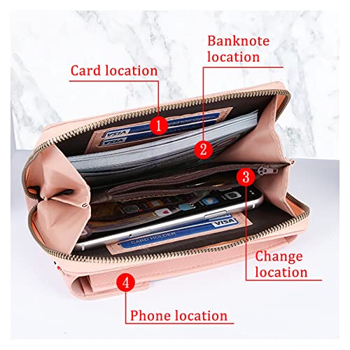 image for FuninCrea Crossbody Phone Bag, Fashion PU Shoulder Bag With Zipper, Mo