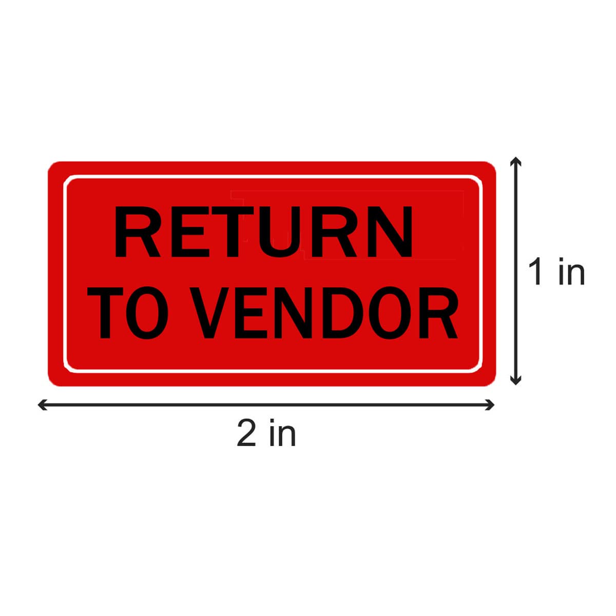 Return to Vendor Labels Stickers,2 x 1 Inch Red Inventory Control Stickers for Shipping,Warehouse Organization (500 Pcs) - Image 2
