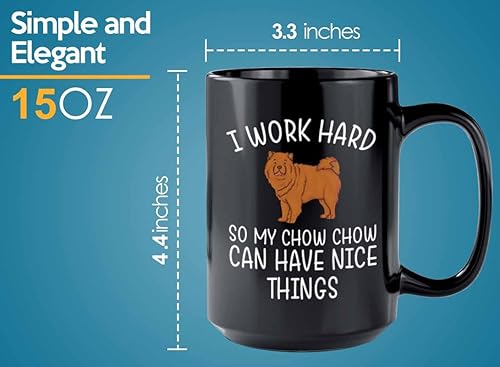 Miniatura 6 de Chow Chow Lover Taza de café de 15 onzas color negro - My Chow Chow - Amantes de los perros Pet Mom New Puppy Snarky Puppy Pup Dueño Perro Mama