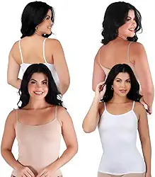 Kit 4 Camiseta Feminina Segunda Pele Conforto Alça Fina Camisete Casual Não Marca Regata