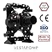 Vestapomp Air Operated Diaphragm Pump - New Version - Diaphragm Pump Air - Waste Oil AODD - Double Pneumatic Transfer (1 inch Discharge, Aluminum Body + Nitrile 40 GPM 100 PSI)