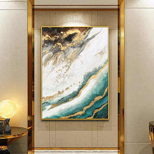 Pintura Al Óleo Pintada A Mano sobre Lienzo,Nórdico Moderno De Gran Tamaño...