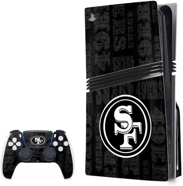 Skinit Decal Gaming Skin Compatible with PS5 Pro Disk Bundle - Officially Licensed NFL San Francisco 49ers Design