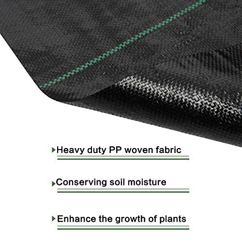 Goasis Lawn Weed Barrier Control Fabric Ground Cover Membrane Garden Landscape Driveway Weed Block Nonwoven Heavy Duty 125gsm Black,5FT x 300FT by Goasis Lawn - Image 4