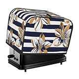 Toaster-Abdeckung für 2 Scheiben, marineblaue weiße Streifen...