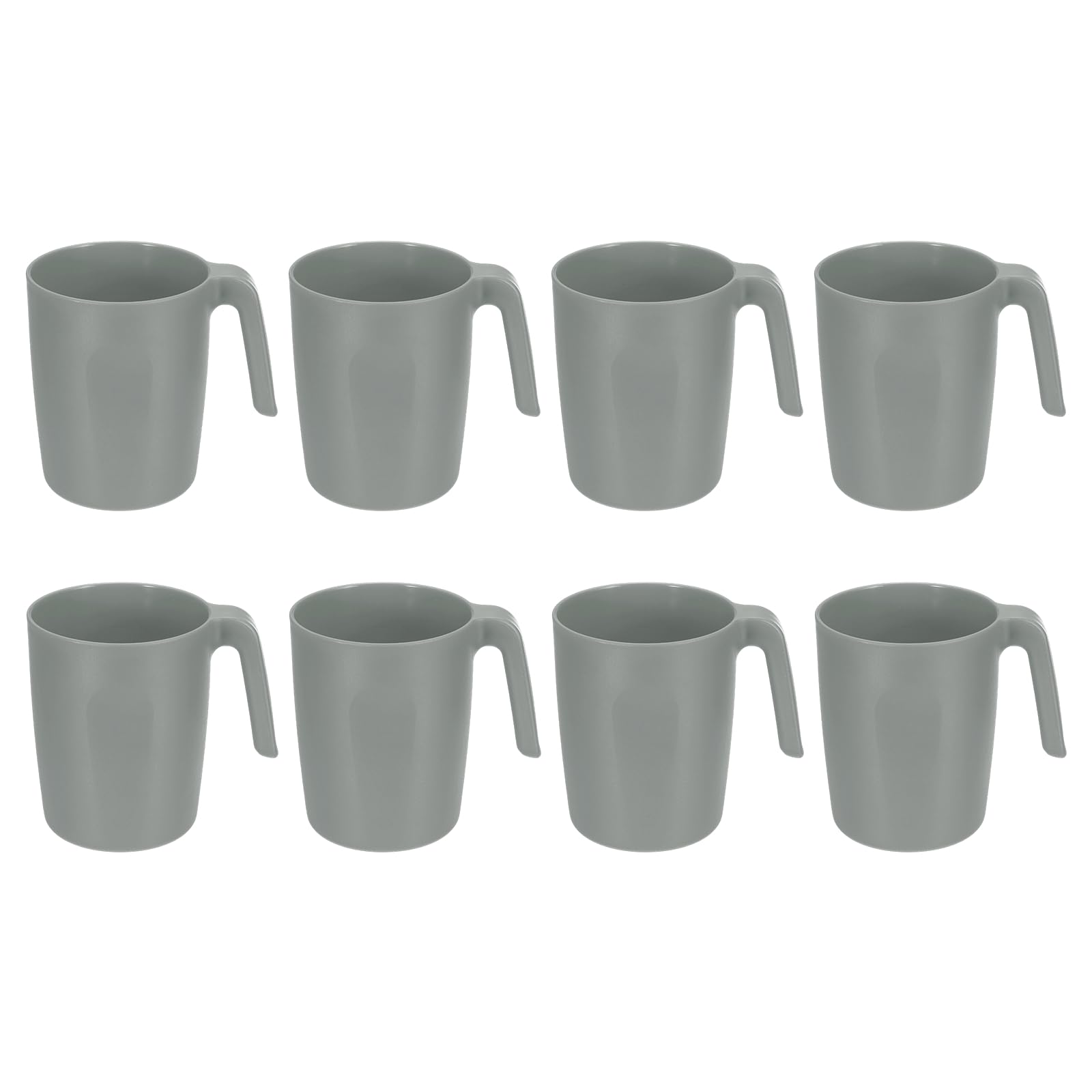 QUARKZMAN Lot De 8 Mugs À Café En Plastique Mugs À Café Incassables | Tasses À Boire Réutilisables, Sécuritaires Pour Micro-Ondes Et Lave-Vaisselle Avec Poignée Pour Thé Lait Jus Cuisine