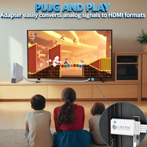 image for eSynic Portable 1080p HD WII HDMI Adapter-Compact Designed WII to HDMI