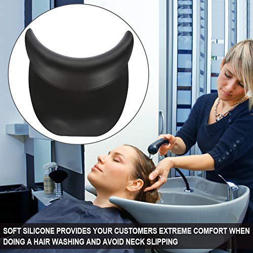 DEWIN Haarwaschbecken, Friseur Waschbecken Salon Spa Silikon Shampoo Schüssel Greifer Haarwaschbecken Halsauflage Kissen