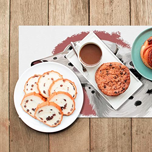 Dalmatian Spotted Dog Placemats, Set Of 6 Table Mats For Dining Tables, 12×18 Inches Anti-Skid Heat Resistant Kitchen Table Place Mats #TOP5