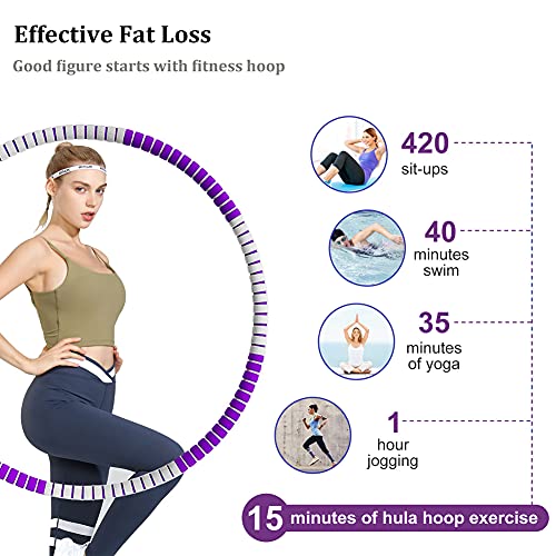 Hoola Hoop per Adulti, 94CM Hula Hoop con 8