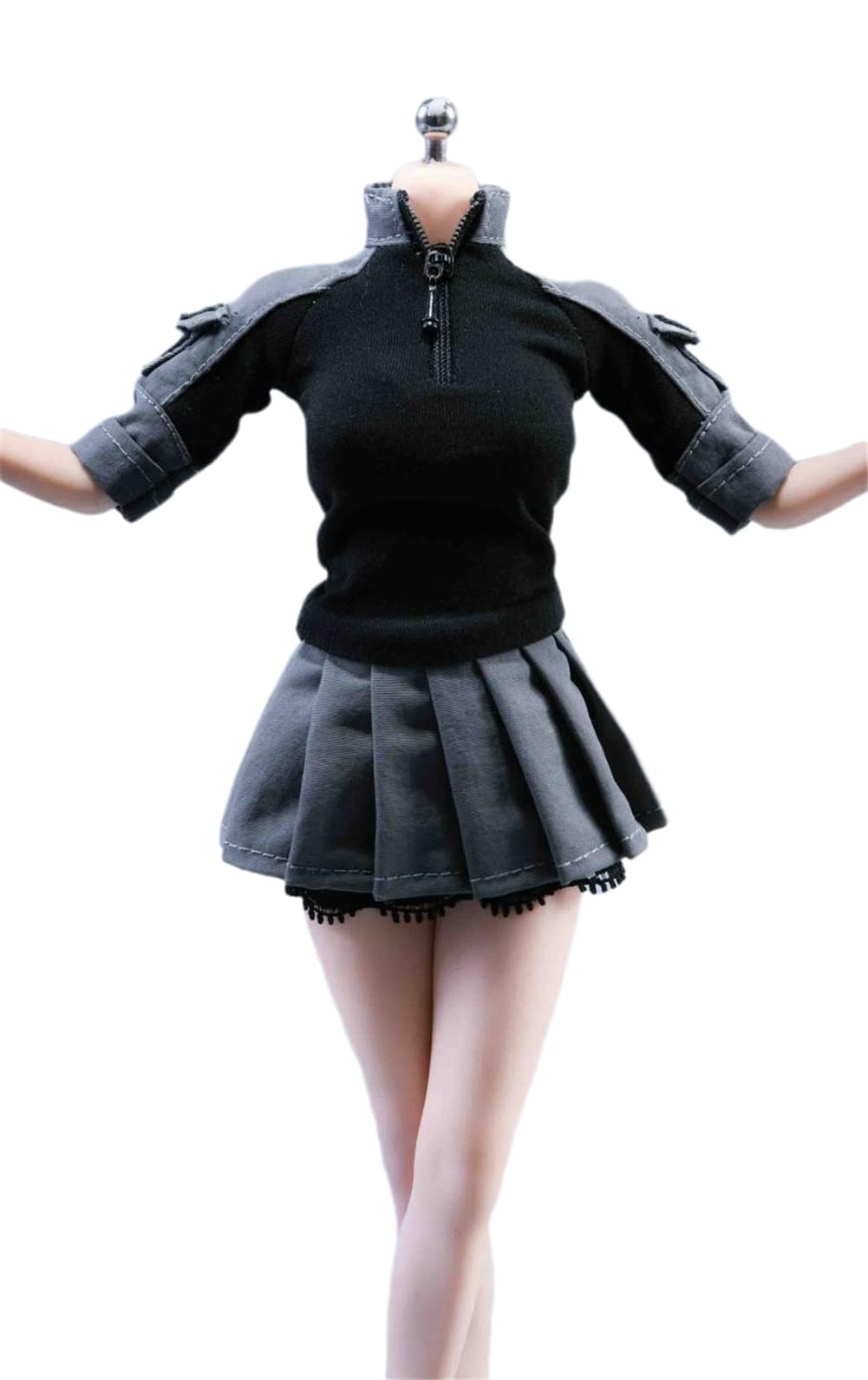 T-shirt et jupe pour figurine de 30 cm vêtement miniature 1/6 uniforme de combat soldat