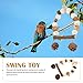 Ipetboom Bird Cage Hanging Toy for Parrots Fruit Vine Swing Chewing Perch for Birds Activity Space Provides Entertainment