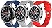 Produktbild Simpleas kompatibel mit Galaxy Watch 46mm / Watch 3 45mm / Gear Live Armband, Silikon Uhrenarmband Sportarmband (22mm, 3PCS A)