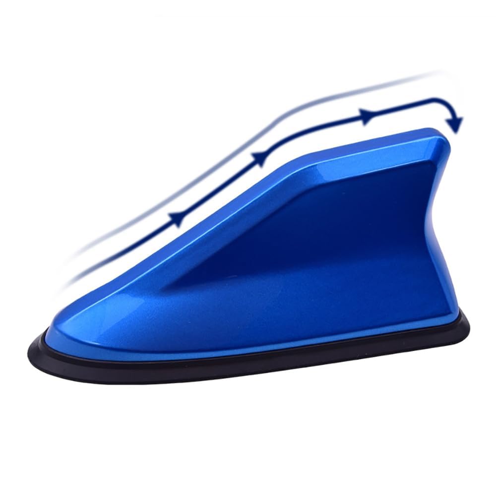 Eightwood Antenne Requin Voiture Antenne Voiture Courte Avec Amplificateur AM/FM Autoradio Shark Fin Antenne Active + Câble De 3 M Pour Voiture, Camion, SUV, Récepteur Stéréo, Unités Média Head Units