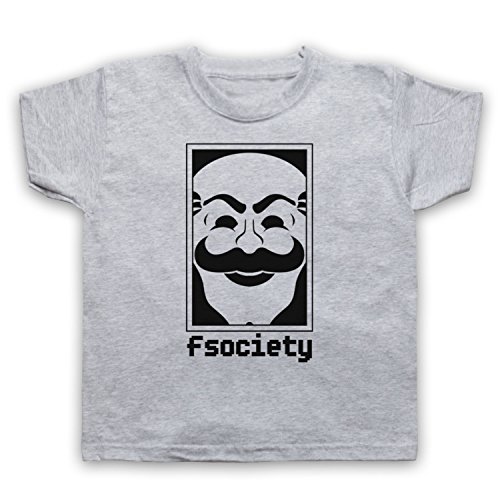 T-Shirt Mr Robot Fsociety enfant avec imprimé graphique ultra résistant
