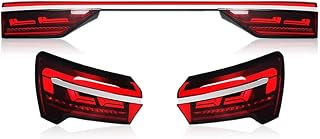 Rear Brake Tail Lights For Audi A6 C8 2019-2023, LED Replacement Taillights Assembly Left Driver Right Passenger Side Lamp Replace Red Lens