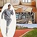 DawnBreak Sauna Sweat Suit for Women/Men Exercise Weight Loss Gym Fitness Workout Silver - M