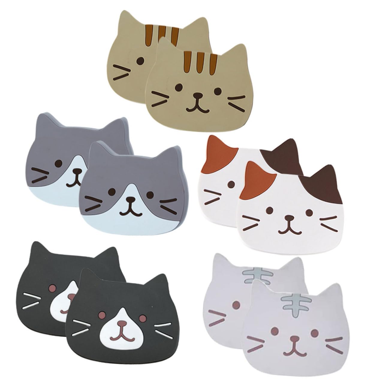 Dessous de verre chat de salon tapis isolants de cuisine protection table maison 10 pièces