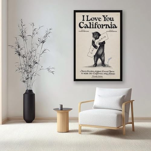 Impression sur toile I Love You California pour habiller un mur vide de bureau - 7