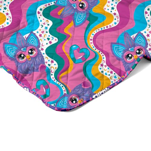 Image of Northwest Furby Furby World Quilted Blanket, Comfy Throw, Adults Boys Girls, Soft Lightweight Bedding for Bed, or Couch, 60 x 80 inches