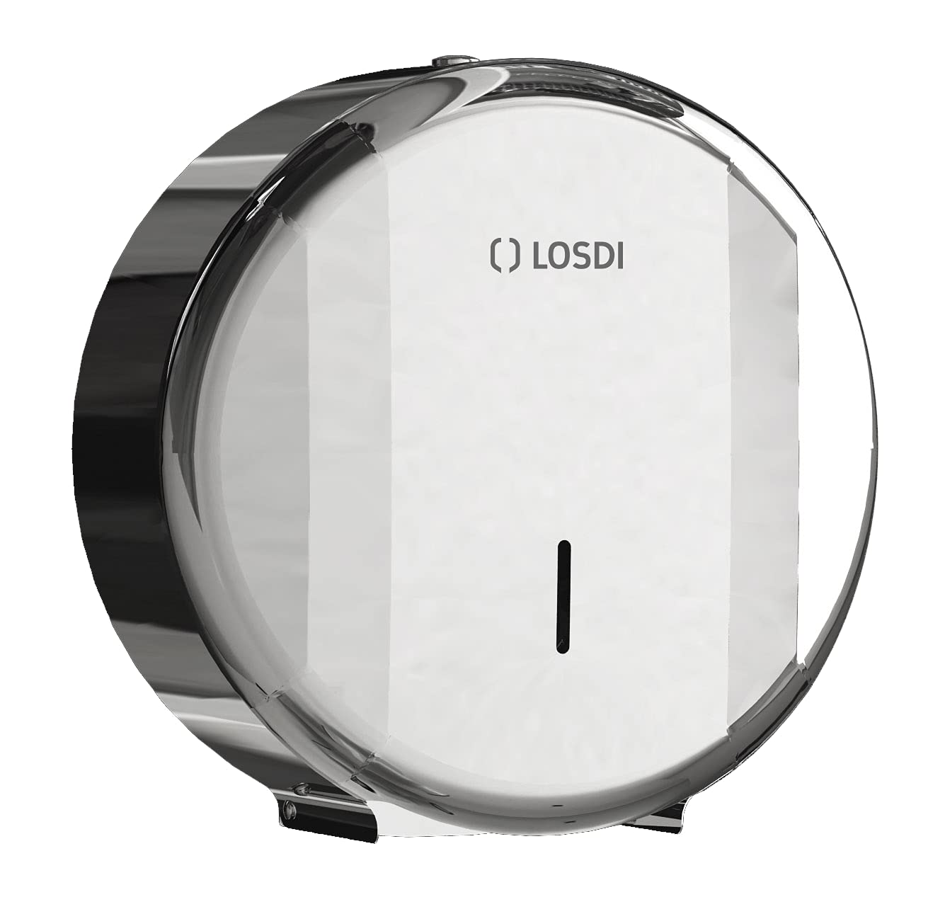 LOSDI - Dispensador Papel Higiénico 300 m. Acero INOX 304 Brillo Elegance Ø 45 - CO0207I