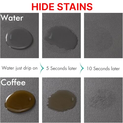 Image of Dish Drying Mat for Kitchen Counter 40x60 cm, Large Absorbent Quick Dry Mat with PU Surface, Non-Slip Rubber Backing, Waterproof Kitchen Mat for Dishes, Cups & Coffee Station (Black)