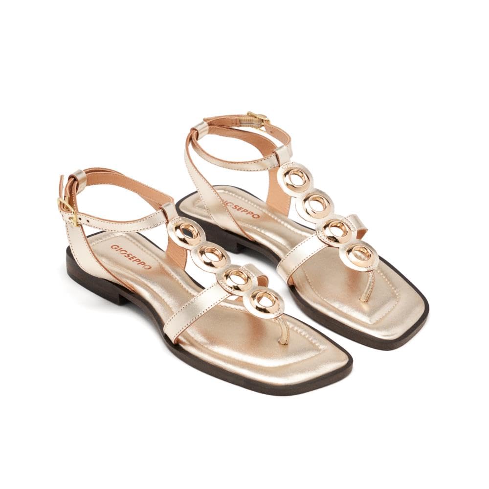 GIOSEPPO EPPING, Women's Flat Sandals, Platinum, 38 EU, Platinum, 6 UK